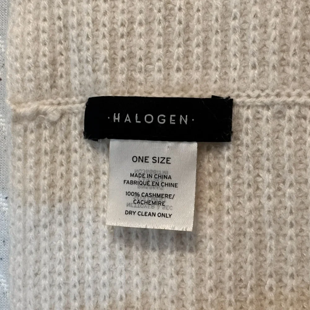 Halogen 100% Cashmere Infinity Scarf In Ivory Eggnog Soft Warm Luxury One Size
